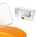 Lumitronics RV 12V Exterior Porch Light with On/Off Switch - Removable Clear & Amber Lenses (White)