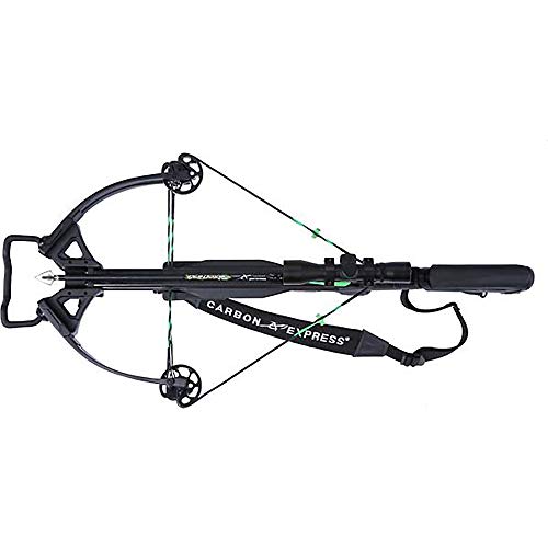 Carbon Express Blade X-Force Blade Crossbow Ready-to-Hunt Kit (Rope Cocker, 3 Bolt Quiver, 3 Crossbolts, Rail Lubricant, 3 Practice Points, 4x32x 40mm), Black, One Size