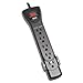 Tripp Lite 7 Outlet Surge Protector Power Strip, Extra Long Cord 25ft, Right-Angle Plug, Black, Lifetime Limited Warranty & $75K INSURANCE (SUPER725B)