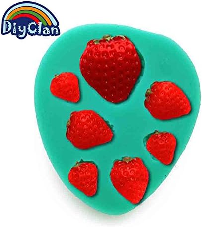 Diyclan fruit mini strawberry Diyclan silicone fondant cake molds chocolate soap mould cake tools for the kitchen baking F0613CM35