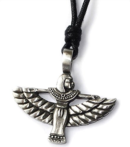 Isis Egyptian Goddess Bird Silver Pewter Gold Brass Necklace Pendant Jewelry