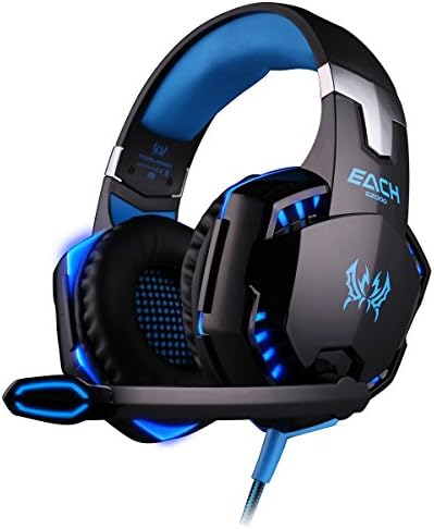 ihens5 EACH G2000 Deep Bass Game Headphone Stereo Surrounded Sound Over-Ear Gaming Headset Headband Earphone with Led Light for Computer PC Gamer