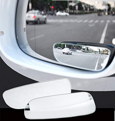 choolo 2Pcs Car Rearview Conve Blind Spot Side Rear View Wide Angle Convex Lens Mirror