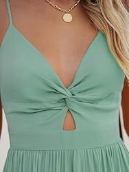 CUPSHE Women's Maxi Dress V Neck Sleeveless