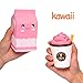 AOLIGE Squishy Slow Rising Kawaii Squishy Toys Set for Kids Stress Reliever Party Favor Fidget Toys (6 Food Squishy)
