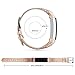 iGK Leather Replacemnt Bands Compatible for Fitbit Alta and Fitbit Alta HR, Genuine Leather Wristbands with Stainless Steel Buckle Rose Gold