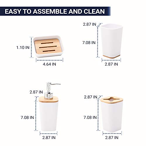 image for Kralix 4-Piece Bathroom Set, Accessories Includes Decorative Counterto