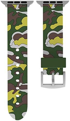 Somesame Compatible with Apple Watch Band 44mm 42mm,Camouflage Pattern Soft Silicone Sport Replacement Strap for Watch Series 5 4 3 2 1