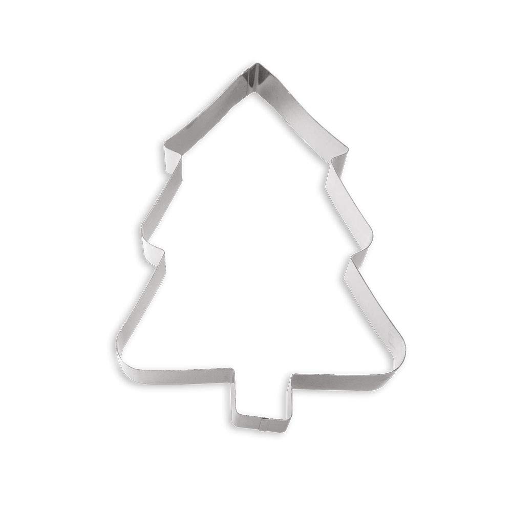 DECORA Stainless Steel Shape X-Mas Tree, Silver, 36 x 18 x 4.5 cm