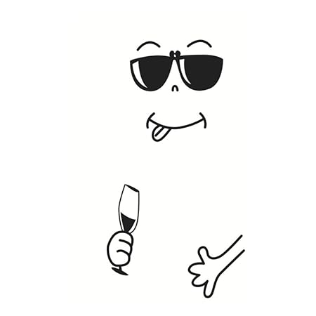 Wall Sticker Divertido refrigerador Pegatinas Smiley Creativo ...