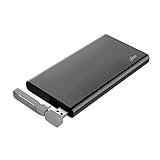 Battery Pack,HAME 10000mAh Ultra-Slim Travel Portable Batteries Built-in Micro Charging Cable High-Speed Charge Dual USB 3.1A Output Charger for Cell Phone ,Samsung,iPhone 8 7 6 , iPad and Android