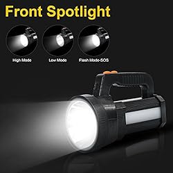BIGSUN Bright LED Rechargeable Flashlight 9600mAh