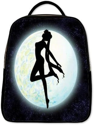 Scottshop New Design Sailor Moon Custom PU Leather Square Student Backpack School Bag Universal