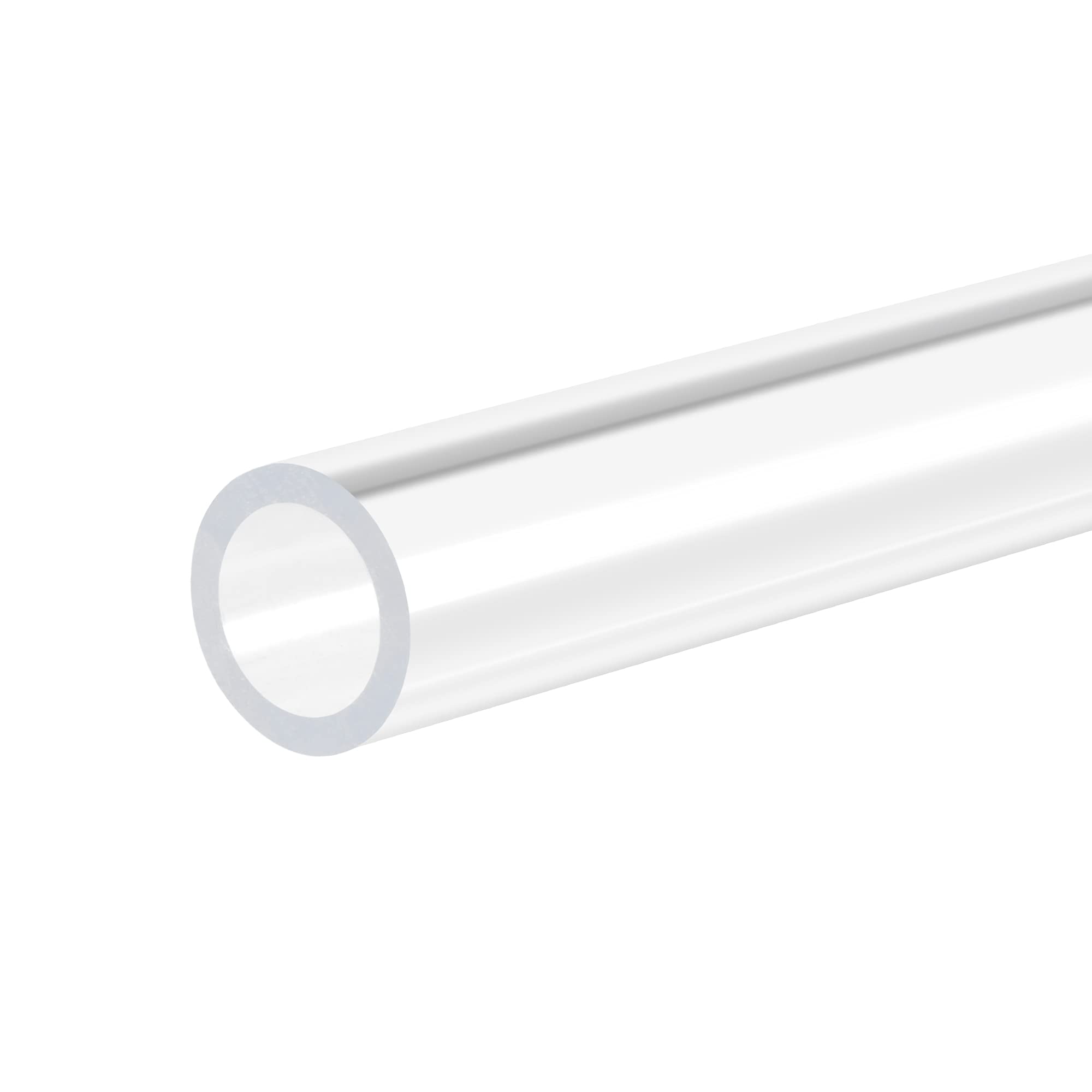 sourcing map Acrylic Pipe Rigid Round Tube Clear 12mm ID 16mm OD 305mm for Lamps and Lanterns,Water Cooling System 2pcs