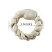 BBDOGO Dog Rawhide Bones Braided for Pets Rawhide Chew Treat Bone for Medium Dogs 15CM CW018 (3 PCS)