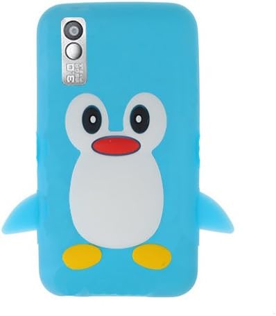Penguin Style Case Back Cover For Samsung Tocco Lite Star GT-S5230 GT-S5233 + Screen Protector AOA Cases® (Light Blue)