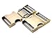 CRAFTMEmore 1 pc 1-1/2 inch Metal Curved Side Release Buckle Webbing Bag Clip Lock Belt Strap Backpacks Collar - Premium Quality (Brush Gold)