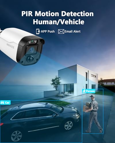 (2026 Updated) 5MP Wired Security Camera System, 8CH NVR with 8 x IP67 Outdoor Cameras, 122° Wide Angle, Free App No Monthly Fee, Remote Control, 1TB HDD, 24/7 Home Surveillance