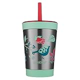 Contigo Stainless Steel Spill-Proof Kids Tumbler with Straw, 12 oz, Sprinkles with Birds & Flowers