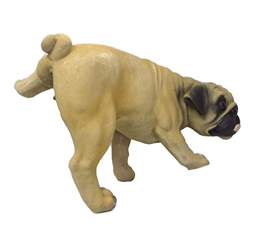 PUG Sculpture PEEING DOG Statue figurine home decor