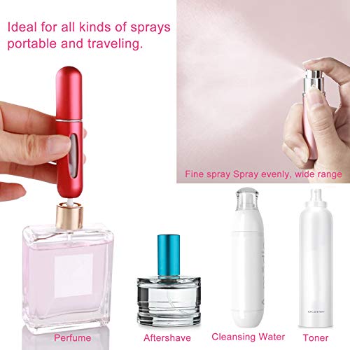 Travel Cologne Sprayer Pocket Perfume Bottle Refill, 4 Pcs Mini Cologne