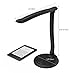 MoKo LED Desk Lamp, Portable with 1000mAh Rechargeable Battery, Eye-Caring Working/Reading/Studying Table Kids Lamp, Continuously Dimmable, Touch Control, Adjustable Arm, Black