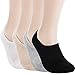 Pro Mountain No Show Socks Size M Assorted 4 Pack Women Cotton Cushion Footies Liner Sneakers Workout Loafer Footies Flats US Shoe 8-10