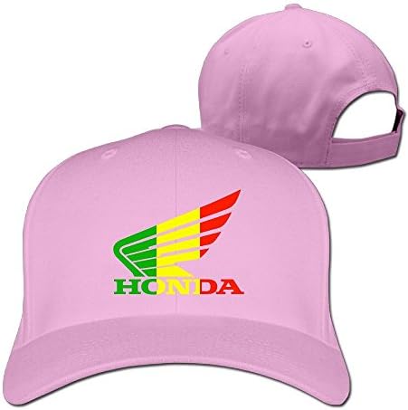 YUVIA For Men Women Baseball-caps Peak Cap Honda Motorrad Logo Hat Caps Pink