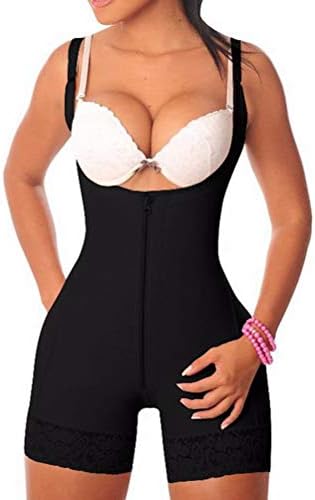 DOMREO Women Body Shaper Full Waist Trainer Plus Size Corsets Tummy Control Underbust Slimming Shapewear Mid Thigh