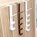 Sadiyamo 5 Layers Over The Door Hook Organizer Rack Hanger Backpack Handbag Door Hook, Pack of 2 (White)