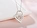 Forfamilyltd Sterling Silver I Love You to The Moon and Back Love Heart Pendant Necklace with Love Card, White