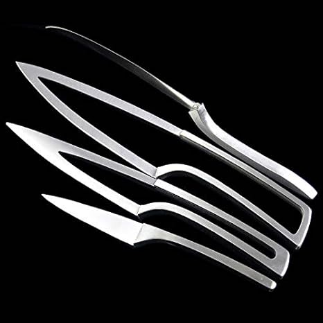 Buy Deglon Meeting 4pc Set 5cr17mov Stainless Steel Deglon Meeting Knife Unique Design With Wooden Base Online At Low Prices In India Amazon In