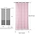 SerachI Pink Girls Blackout Curtains Double Layer Curtain, Kids Darkening Curtains Flower Embroidered Voile Mix Match Blackout Window Treatment Grommet Drapes for Girls Bedroom 1 Panel 52 x 84