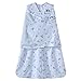 HALO 100% Cotton Sleepsack Swaddle, 3-Way Adjustable Wearable Blanket, TOG 1.5, Blue Pup Pals, Newborn, 0-3 Months