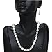 Cultured Freshwater White Pearl Necklace Bracelet & Earring Set