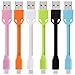 Type C Short Cords, 6-Pcs Fasgear 11CM USB C to USB 2.0 TPE Cables High Speed Charging Compatible with Galaxy S8, Power Bank, Google Pixel, Nexus 6P, LG V20, HTC 10 and More