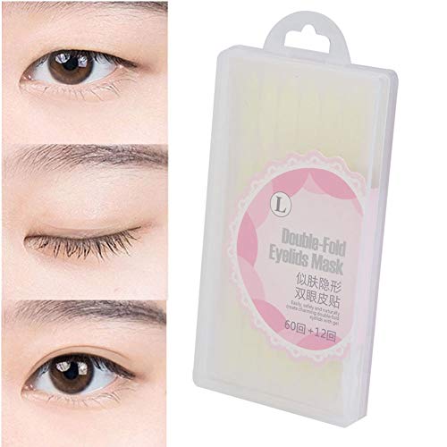 72 Pairs Natural Invisible Double Eyelid Tape - Breathable Adhesive Eyelid Stickers,Suitable for Uneven Single Eyelid,Droopy, Uneven, Mono-eyelids,Wide and Narrow Two Types(Narrow Type) - Thumbnail 2