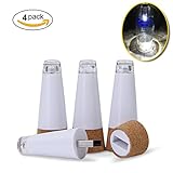 LED Bottle Light Cork,USB Rechargeable Bottle Light,LANMU Wine Bottle Battery Powered,Cork Lights Bottle Stem Light 12 Lumens Night Light Night Stand Light Romantic Gift for Wine Lovers(Pack of 4)