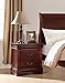 Acme Louis Philippe Nightstand in Cherry