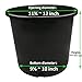 Calipots 5-Pack 5 Gallon Premium Black Plastic Nursery Plant Container Garden Planter Pots (5 Gallon)