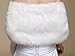 Dikoaina White Faux Fur Wrap Shawl Shrug Bolero Cape for Bridal Winter Weddings Gift
