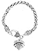 for Aunt Bracelet Engraved Gift Jewelry for Aunt Crystal Adorned Heart Shaped Pendant Lobster Claw Bracelet Gift for Mom or Sister Colorless