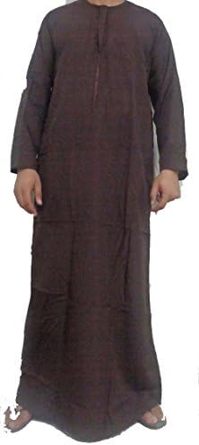 Men Saudi Style Thobe Thoub Abaya Robe Daffah Dishdasha Islamic Arabian Kaftan