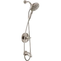 Delta Faucet Modern Raincan Duschsystem – 2-stufig Mit Regenduschkopf & Handbrause, Chrom, Inkl. Ventil