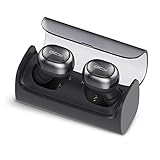 Wireless Earbuds, Bluetooth Earphone Dual V4.1 Bluetooth Headphones Built-in Mic with Charging Case 12 Hours Stereo Music Time Earphone for iPhone 7 Plus Samsung HTC and most Android Phones (Gray)