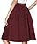 Janmid Women's High Waisted A Line Street Skirt Skater Pleated Full Midi Skirt