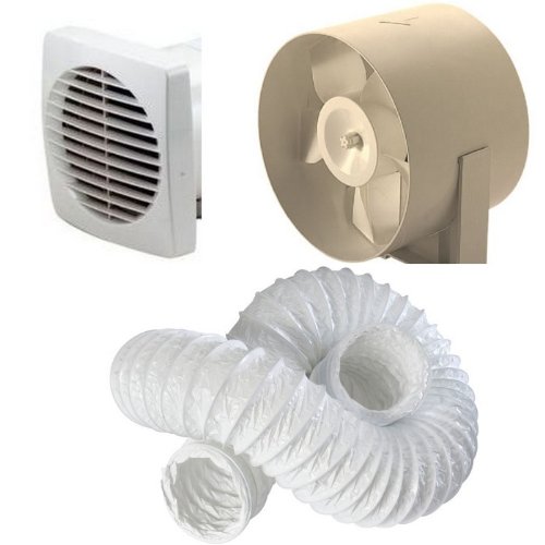 Greenwood DF 150B Airvac 150mm 6" Inline Extractor Fan 6 Inch Shower Kitchen Toilet Utility Fan