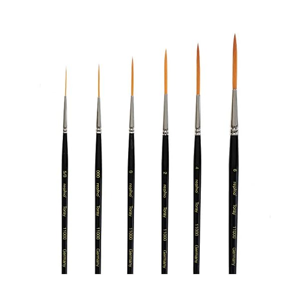 Schlepperpinsel Set Toray Schriftpinsel Pinselset 6 Pinsel - PinselgrÃ¶sse 5/0, 000, 0, 2, 4, 6