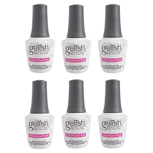 Gelish Harmony 0.5 Fluid Ounce Soak-Off Foundation Gel Nail Polish Base (6 Pack) Gelish Harmony 0.5 Fluid Ounce Soak-Off Foundation Gel Nail Polish Base (6 Pack)
