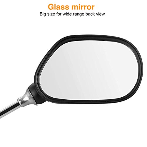 Ruikarhop Bike Rearview Mirrors,Adjustable Rotatable Handlebars Glass Mirror for Folding Bicycle Electric Mini Bike Motorcycle